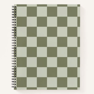 Sage Green Checkerboard Notebook