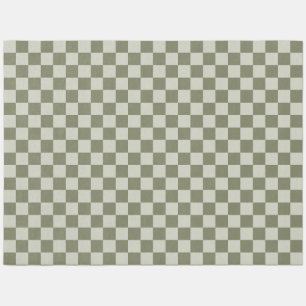Sage Green Checkerboard Outdoor Rug