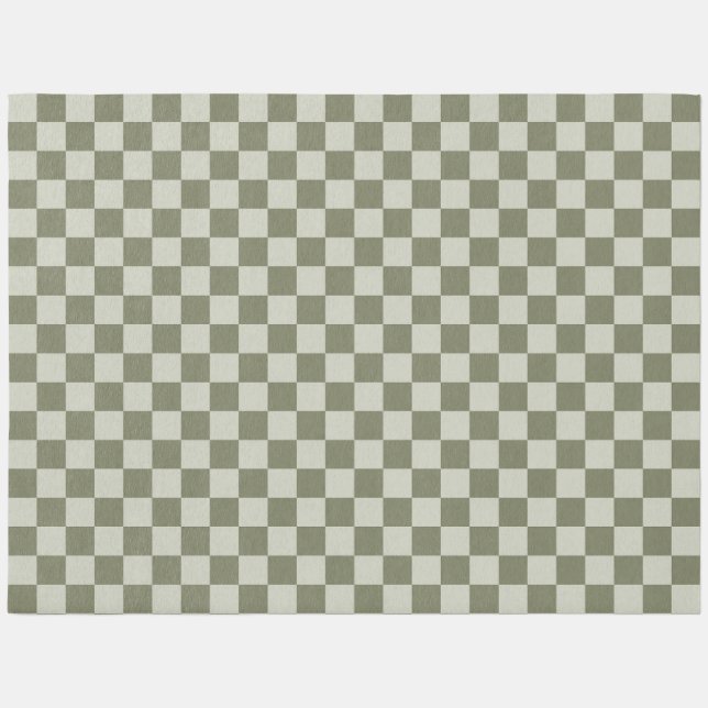 Sage Green Checkerboard Outdoor Rug (Front)