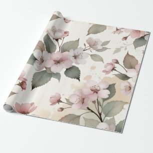 Sage Green Cherry Blossom Easter Gift Wrap
