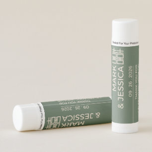 Sage Green Chinese Wedding Lip Balm Favor