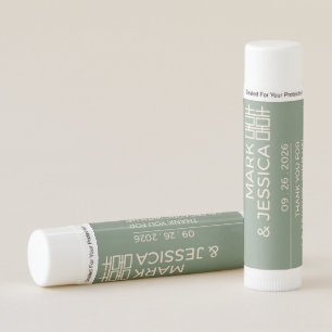 Sage Green Chinese Wedding Lip Balm Favor