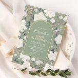 Sage Green Chinoiserie Floral Women 40th Birthday Invitation<br><div class="desc">This chinoiserie-inspired design features elegant botanical florals,  birds and greenery in sage green and off white. Personalize the invite with your details and if you want to further re-arrange the style and placement of the text,  please press the "Click to customize further" button.</div>