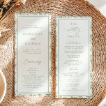 Sage Green Chinoiserie Wedding Program<br><div class="desc">Sage Green Chinoiserie Wedding Program</div>