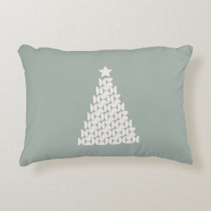 Sage Green Christmas Tree Accent Pillow