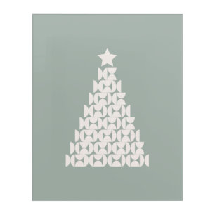 Sage Green Christmas Tree Acrylic Print