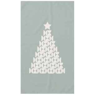 Sage Green Christmas Tree Tablecloth