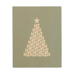 Sage Green Christmas Tree Wood Wall Art