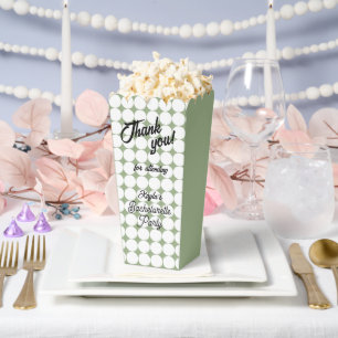 Sage Green Circle Pattern Bachelorette Party Favor Boxes