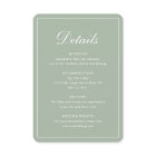 Sage Green Classic Elegant Wedding