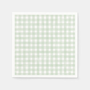 Sage Green Classic Gingham Napkins