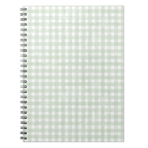 Sage Green Classic Gingham Notebook