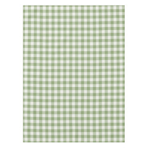 Sage Green Classic Gingham Plaid Tablecloth
