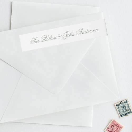 Sage Green Classic Return Address Envelope Wrap Around Label