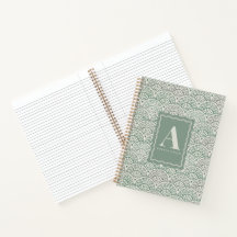 Sage Green Coastal Scalloped Personalized