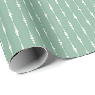 Sage Green Color Watercolor Pattern Wrapping Paper