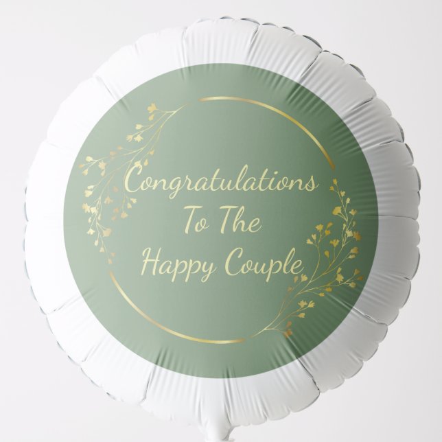Sage Green Congrats Balloon matching items (Front)