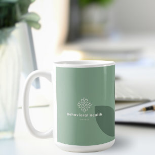 Sage Green Counselor Behavioral Health Logo  Coffee Mug