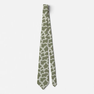 Sage Green Cow Print Neck Tie