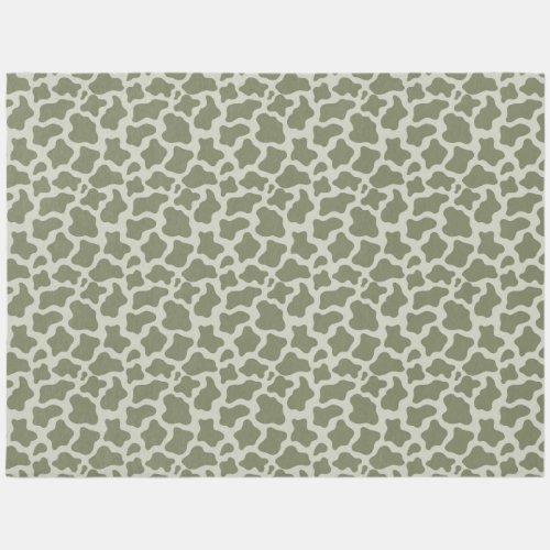 Sage Green Cow Print Outdoor Rug