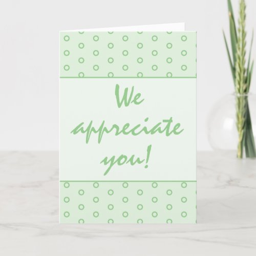 Sage Green Coworker Appreciation Thank You Card