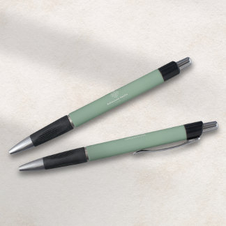 Sage Green Cream Counselor Health Logo Promo Pen