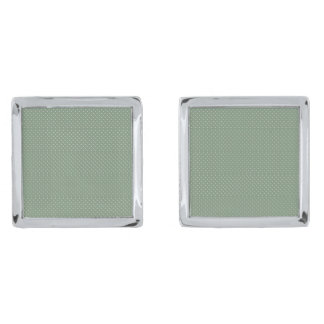 Sage Green & Cream Polka Dot Cufflinks