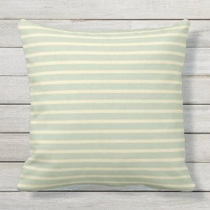 20 x 20 Red & White Thick & Thin Stripe Outdoor Throw Pillow