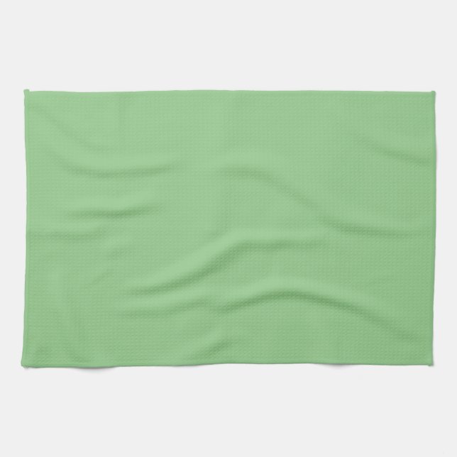 Sage Green Create Your Own Blank Template Elegant Kitchen Towel (Horizontal)
