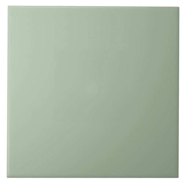 Sage Green Custom Branded Ceramic Tile (Front)