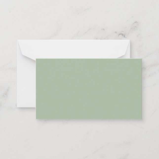 Sage Green Custom Branded Note Card (Front)