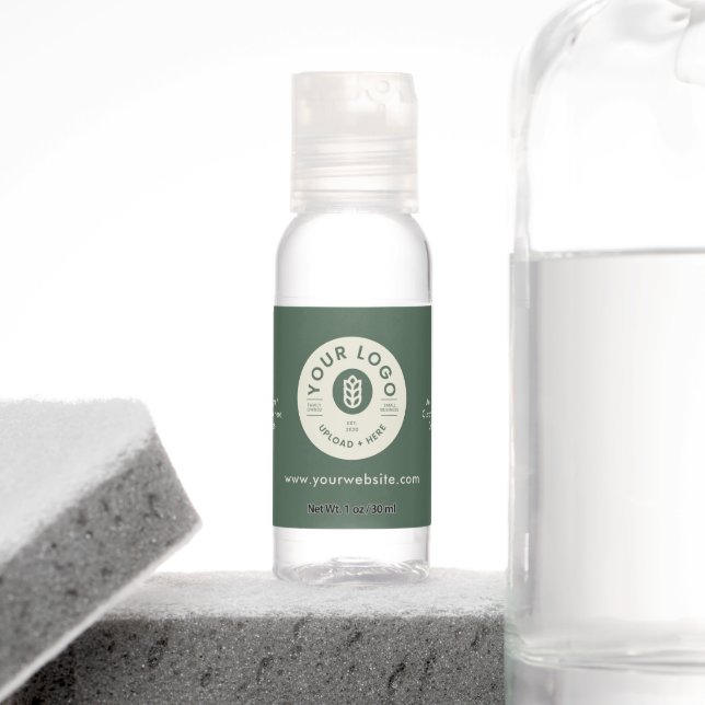 Sage Green Custom Company Logo Travel Bottle Set Hand Sanitizer (Insitu)