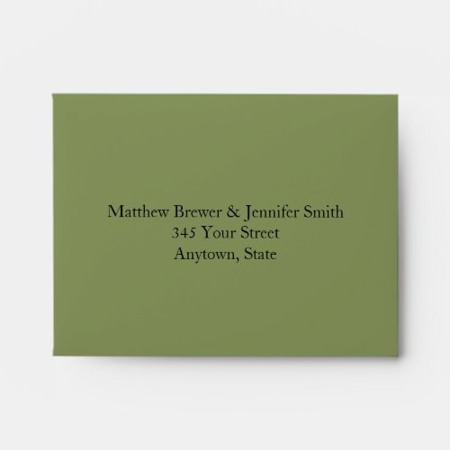 Sage Green Custom Envelope w Pre_Printed Address