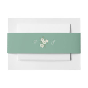 Sage Green Custom Initial Wedding Belly Band