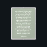 Sage Green Custom Poem Print on Canvas<br><div class="desc">Add your favorite poem or verse to this high quality gallery wrap canvas. Customize the text,  font and size to make a memorable gift for yourself or loved one to admire and be inspired for years to come.</div>
