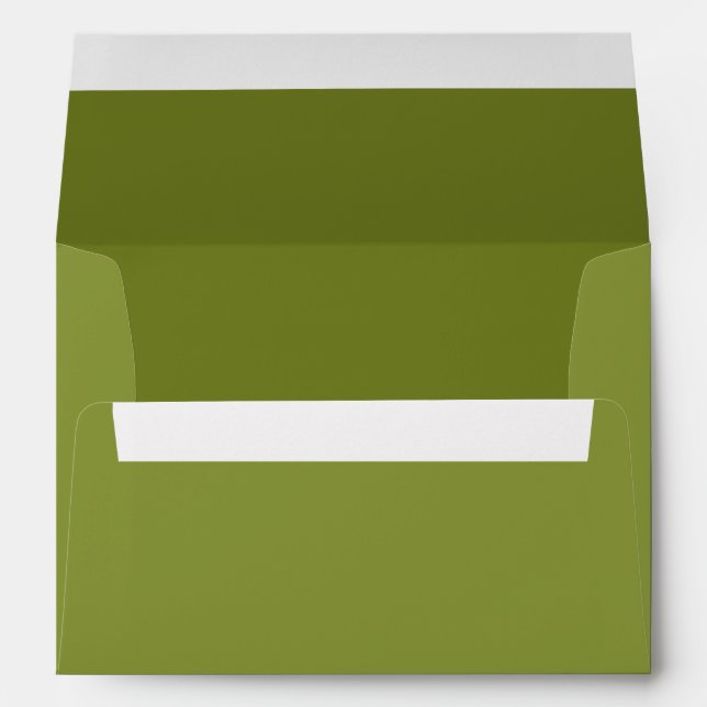 Sage Green Custom Wedding Invitation Envelope (Back (Bottom))