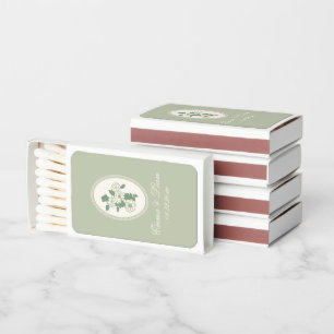 Sage Green Custom Wedding Matchboxes