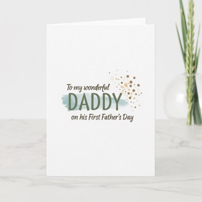 Sage Green Daddy First Card (Front)