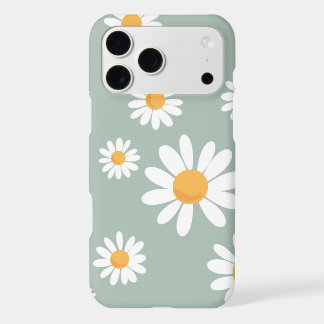 Sage Green Daisy Pattern | White & Yellow Flower Iphone 18 Pro Max Case