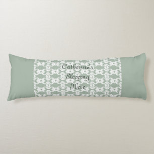 Sage Green Damask Body Pillow