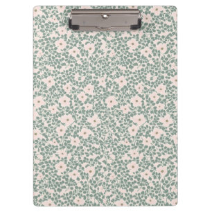 Sage Green Ditsy Floral Pattern Clipboard