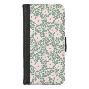 Sage Green Ditsy Floral Pattern iPhone 8/7 Wallet Case