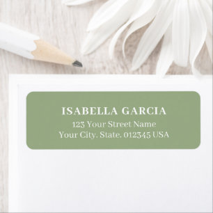Sage Green Elegant Address Label