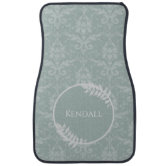 Elegant Romantic Chic Floral Damask-Sage Green Car Floor Mat, Zazzle