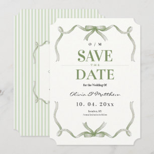 Sage Green Elegant & Modern Wedding Save The Date