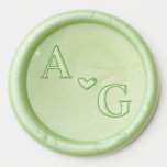 Sage green  Elegant monogram wedding  Wax Seal Sticker<br><div class="desc">It is wedding wax seal</div>