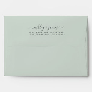 Sage Green Elegant Return Address Envelope