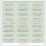 Sage Green Elegant Script 24 Wedding Guest Address Sticker<br><div class="desc">24 wedding guest address labels for sending out your invitations with dark gray elegant text against sage green. Add the names in a beautiful,  classic script and the address in an elegant timeless font.</div>