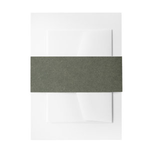 Sage Green Elegant Solid Wedding Invite Belly Band