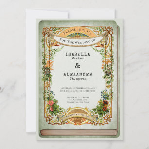 Sage Green Enchanted Forest Cottagecore Fairytale Invitation